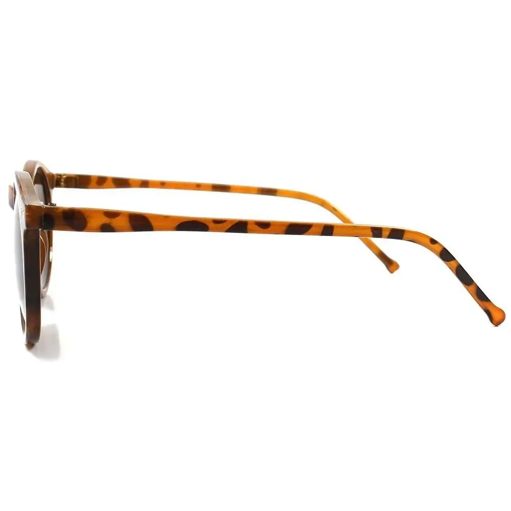 Classic 90s Fashion Mens Womens Round Sunglasses Brown Lens Tortoise Frame
